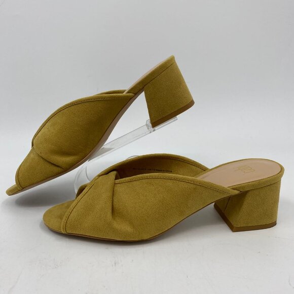CAbi Green Suede Peep Toe Block Heels | Women’s Size 9 - Picture 4 of 9